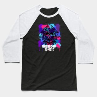 Mushroom Zombie Spray Paint Baseball T-Shirt